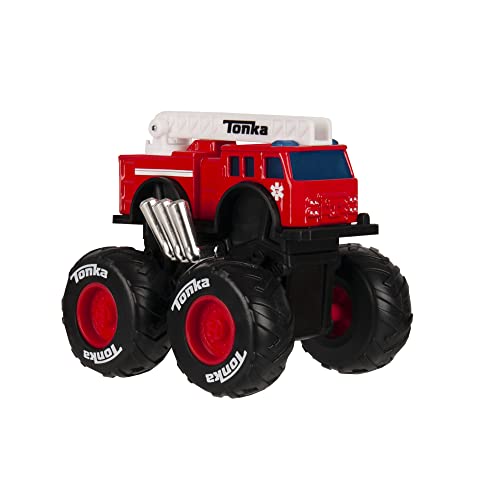 Tonka 6156 Monster Metal Movers Fire Truck, Workable Die-Cast Trucks for Boys and Girls, 3' Kids Emergency Toys, Monster Vehicle Toys for Creative Play, Toy Trucks for Children Aged 3 +