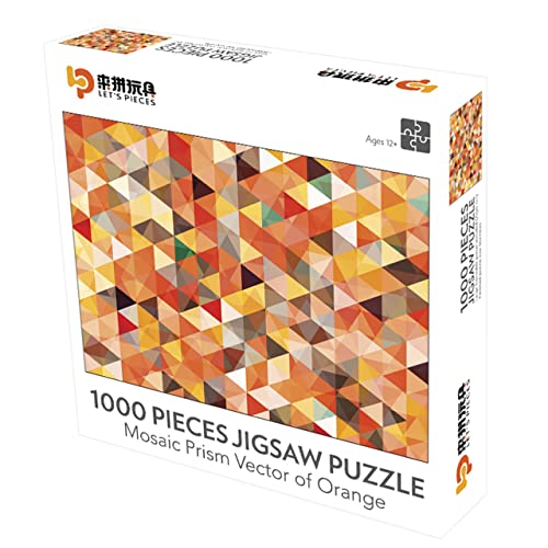 TOTHDATE 1000 Piezas Mosaico de Vidrio, 70x50cm Mosaico de Azulejos Rompecabezas Desafío Rompecabezas Imposible Juego para Adultos Niños 14+