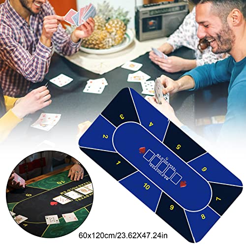 TOWN mesa póquer – Alfombrilla juego portátil – Tablero mesa para juego cartas póquer Holdem – Alfombra póquer goma antideslizante impermeable y enrollable