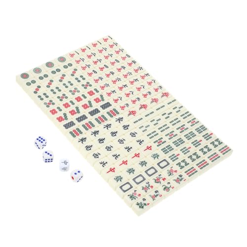 TOYANDONA 1 Juego De Mahjong Portátil Majong Mahjong Juegos Gratis Tarjetas De Mahjong 2022 Juego De Mahjong Bastidores De Dominó Azulejos De Mahjong Mini Dados Kit De Mahjong De Fiesta