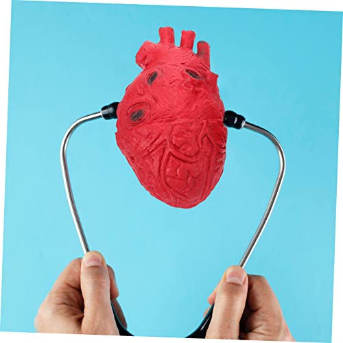 TOYANDONA 8 Piezas Apoyos del Cuerpo Ensangrentado Órgano Humano Falso Cerebro Corazón Artificial Corazón Falso Malditos Organos Humanos Falsos Maniquíes Vinilo Vestir En Forma De Corazon