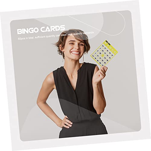 TOYANDONA Binger Cards Juego De Bingo Accesorios Número Tarjeta De Bingo Preescolar Juguetes Montessori Bingo Números De La Suerte Número De Juego De Bingo Regal Tarjetas De Bingo Jugando A
