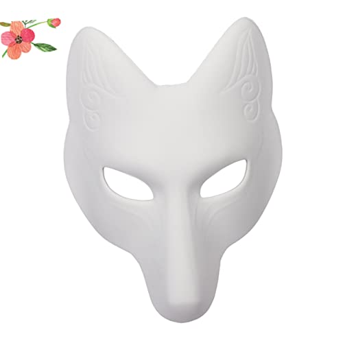 TOYANDONA Fox Blanco DIY Mask Men Decor Prom Kids Decor Cat Mask Therian Halloween Costume Party Supplies Cara Completa Artículos De Ropa Hombre Blanco Animal Decoración Japonesa Cat