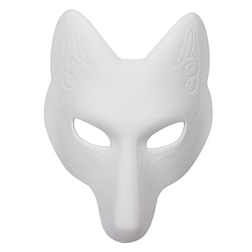 TOYANDONA Fox Blanco DIY Mask Men Decor Prom Kids Decor Cat Mask Therian Halloween Costume Party Supplies Cara Completa Artículos De Ropa Hombre Blanco Animal Decoración Japonesa Cat