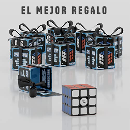 Toys Revolution - Cubo Mágico de Velocidad - Movimiento Rápido y Ágil - Desarrolla la Capacidad Cognitiva - Juego Rompecabezas - Puzzle 3D (3x3 Negro)
