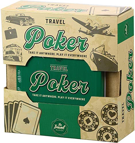 Travel Poker Funtime Compacto Portátil Bolsillo Tamaño Juego Estaño Set Regalo