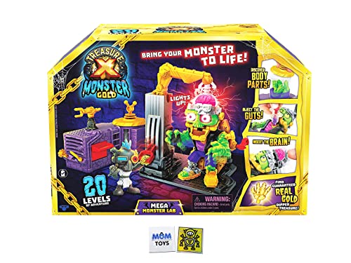 Treasure X Monster Monster Lab - Paquete de aventuras de Unboxing Scientist Monster Lab - Los estilos pueden variar con 2 pegatinas de My Outlet Mall