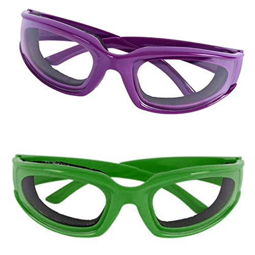 Tuneway Libre de Lágrimas Gafas de Protección para Picado de Cebolla Gafas de Protector de Ojos Herramienta de Cocina Gadget Púrpura