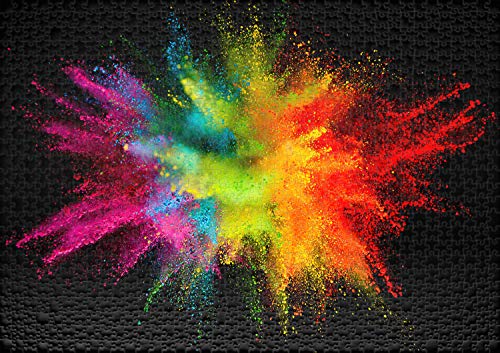 Ulmer Puzzleschmiede - Puzzle Colores Brillantes: Puzzle de 1000 Piezas - Polvo de Pintura Colorido Que explota como Motivo de Puzzle Moderno