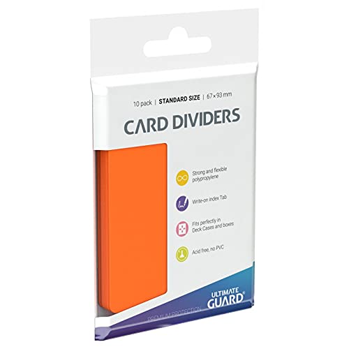 Ultimate Guard Card Dividers Tarjetas Separadoras para Cartas Tamaño Estándar Naranja (10)