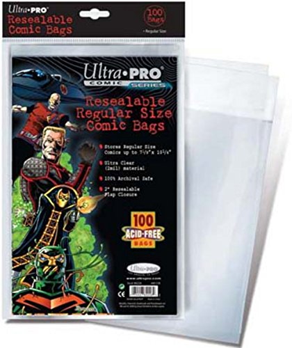 Ultra Pro - Bolsas de cómics resellables de tamaño Regular de 19 x 25 cm
