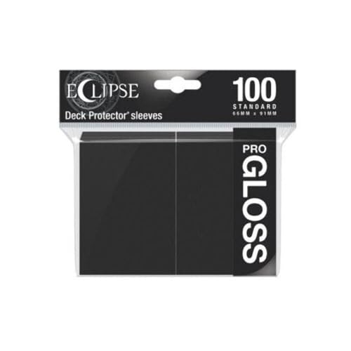 Ultra Pro E-15601 Eclipse Gloss - Fundas estándar (100 Unidades), Color Negro