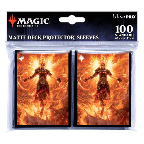 Ultra PRO - March of The Machine 100ct Deck Protector Sleeves ft. Chandra, Hope’s Beacon for Magic: The Gathering, Protect & Store Collectible Trading Cards & Gaming Cards, Prevent Card Damage