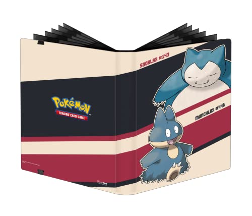 Ultra PRO,Pokémon Snorlax & Munchlax (carpeta PRO de 9 bolsillos),Protege tarjetas coleccionables, bolsillos de carga lateral, protege y almacena hasta 360 tarjetas coleccionables de tamaño estándar
