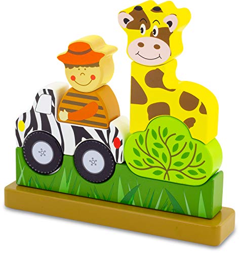 Ulysse- Puzzle Magnet : Zoo Madera, Multicolor (59702)