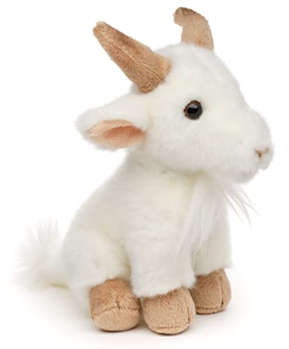 Uni-Toys - Cabra montesa, sentada, 20 cm (Longitud) - Cabra de Peluche - Peluche