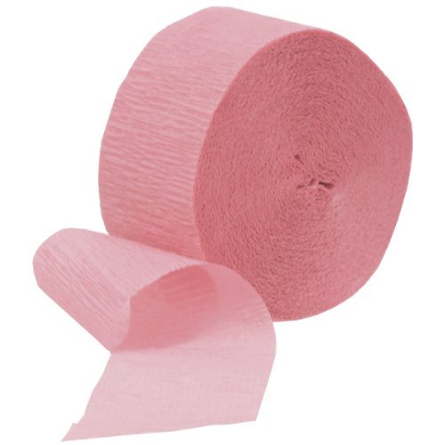 Unique Party- Serpentina de papel crepé para fiestas, Color rosa claro, 24 cm (6318) , color/modelo surtido