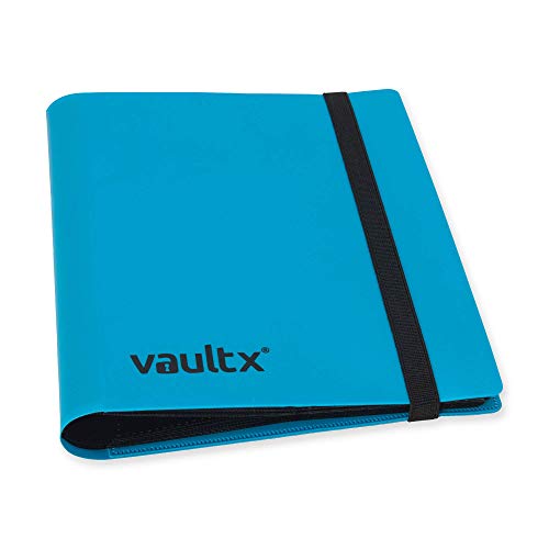 Vault X Binder - Carpeta para Cartas Coleccionables - 4 Tarjetas por Pájina - 160 Bolsillos de Inserción Lateral para TCG (azul)
