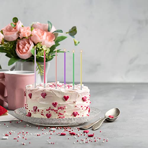 Velas de Cumpleaños, Velas Metálicas para Cupcakes en Soportes Juego de 30 Velas Cumpleaños, Niños, Adultos, Cumpleaños, Boda, Decoración Velas de Cumpleaños