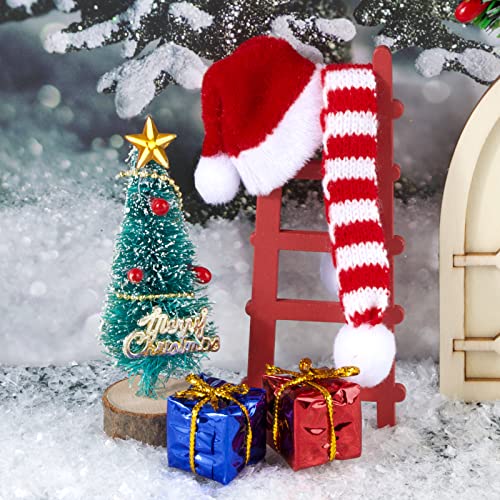 VINFUTUR 21pcs Puerta Elfo Navidad Decoración Elfos Figura Navidad Elfos Traviesos en Miniatura Navideña Accesorios Decorativos Elfo para Muñeca Manualidades Regalos Niños