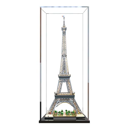 Vitrina acrílica Compatible con el Modelo Lego 10307 Torre Eiffel, Vitrina Transparente a Prueba de Polvo (sin Kit de Modelo)