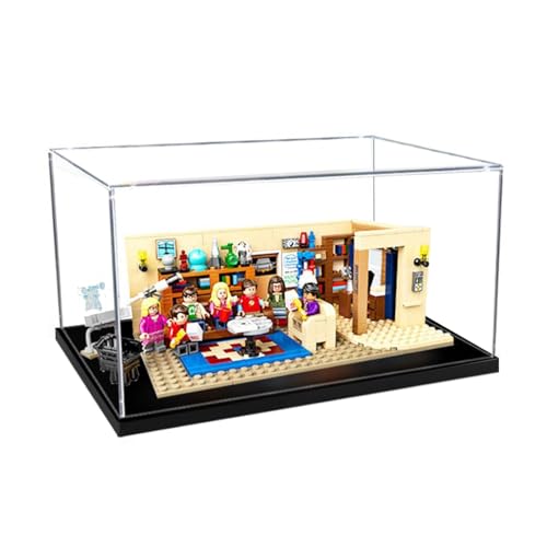 Vitrina de Acrílico Transparente para Lego 21302 The Big Bang Theory Building Block Model,Vitrina a Prueba de Polvo Compatible con Lego 21302 (Modelo Lego no Incluido) 3mm