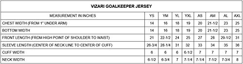VIZARI Arroyo Goalkeeper Jersey - 60042, Size Youth Small, Verde neón/Negro