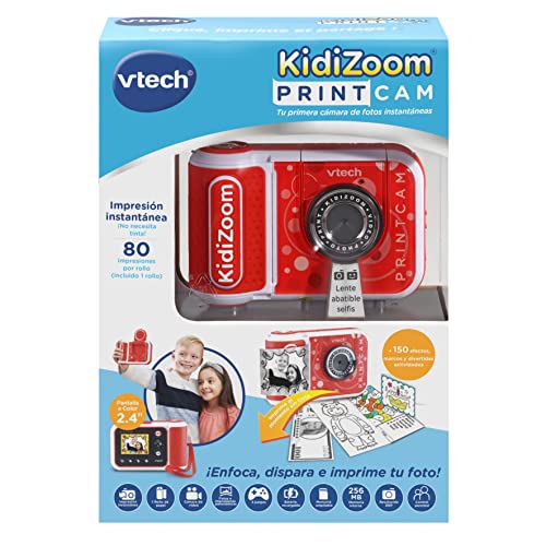 VTech Kidizoom Print Cam | Cámara de fotos instantánea y vídeos para niños +5 años | Versión ESP