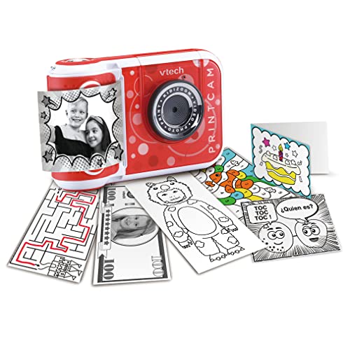 VTech Kidizoom Print Cam | Cámara de fotos instantánea y vídeos para niños +5 años | Versión ESP
