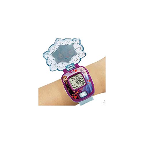 VTech - The Frozen 2-LA Interactive Wrist Watch por Elsa Spielzeug, electrónica, juguetes educativos, 80 - 518805, multicolor (versión francesa)