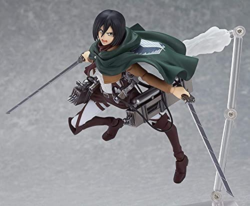 WANSHI Figura de acción de Attack On Titan, Mikasa Ackerman Figura de acción Esculturas Juguetes Modelo Coleccionable Juguete Anime Estatua nendoroid para fanáticos del anime
