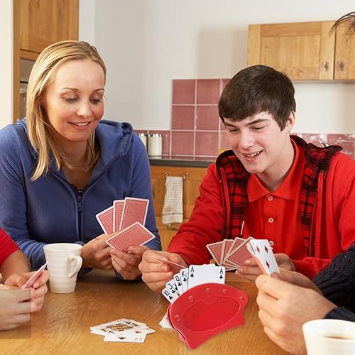 Wensdr 4 soportes para tarjetas para jugar a las cartas, soporte para tarjetas de manos libres para juegos de póquer de fiesta