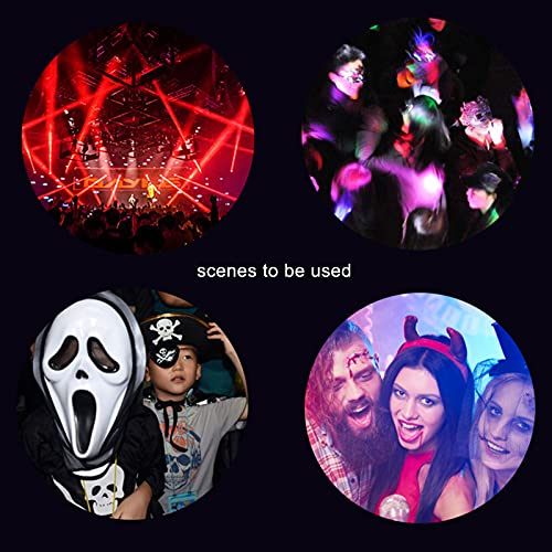 WERTSWF Máscara LED de zorro para Halloween, máscara de luz intermitente, máscara de cosplay para carnavales, máscaras de disfraces, fiestas, rave festival