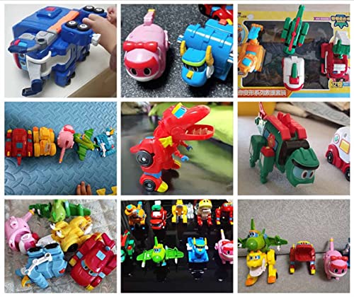 WHFMATPQB 3,5 Pulgadas Mini Dino Explorers Robot De Deformación De Dinosaurios Juego De Juguetes De Plástico ABS para Niños Regalos De Cumpleaños Y Navidad Decoración De Colección Tomo