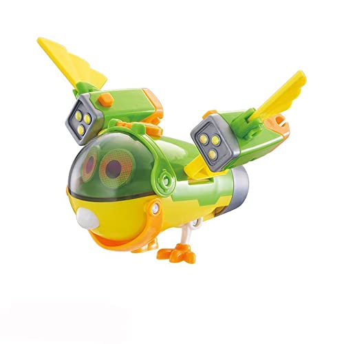 WHFMATPQB Héroe Extraordinario Deformación Mascota Robot Juguetes para Niños Plástico ABS Juguetes Creativos Cumpleaños Conjunto I Pájaro - Torbellino I Amarillo I 12CM