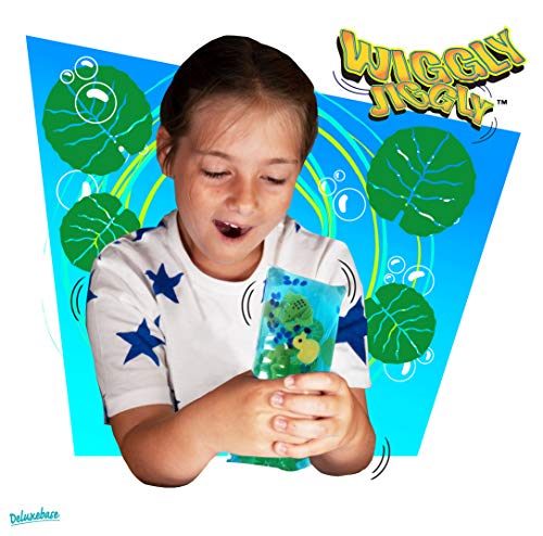 Wiggly Jiggly - Estanque de Deluxebase. Juguete de Serpiente de Agua Grande y súper Blando con Figuras de Patos y Ranas. Juguetes sensoriales Ideales para el Autismo y el TDAH