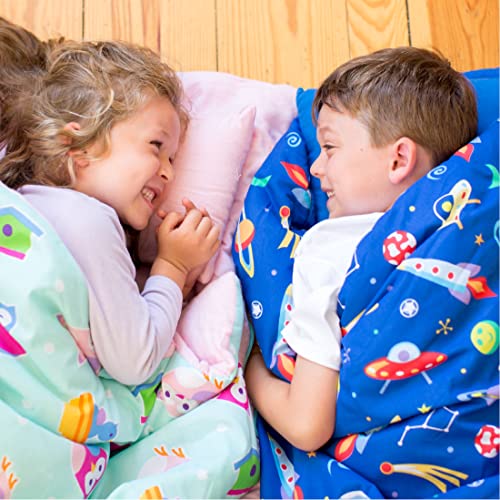 Wildkin Saco de Dormir para el niño niños y niñas, Incluye Almohada y Cosas Saco, tamaño Pijamas Partes, campamentos y Viajes Durante la Noche