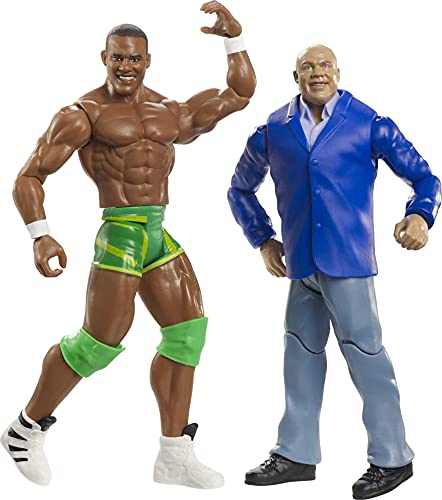 WWE- Pack de 2 Figuras de acción Kurt Angle y Jason Jordan (Mattel GBN52), Multicolor