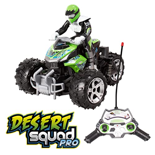 Xtrem Raiders - Desert Squad, Quad radiocontrol para Niños, Quad Juguete Teledirigido, Moto Juguete Verde, Moto RC, Quad teledirigido Carrera RC 4x4