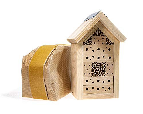 YAKEBA | Kit de hotel para insectos | Clásico hotel para abejas | Ideal para abejas silvestres y avispas parásitas | Kit de hotel para insectos para niños | Fabricado en Alemania