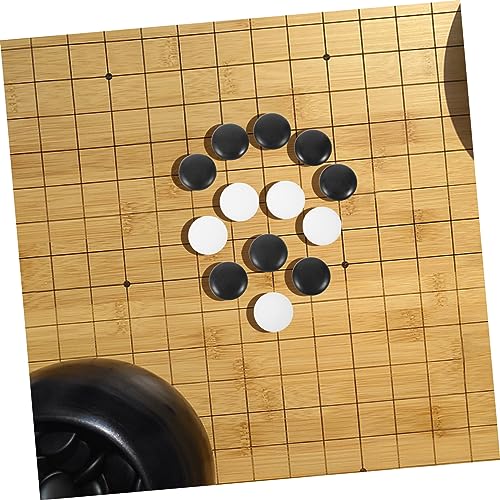 Yardwe - Juego de 360 piezas para agarrar y llevar cuentas planas Go Board Go ajedrez accesorio Go ajedrez suministros Go ajedrez perla pequeña artesanía piedras de ajedrez Go Chess piedra juego