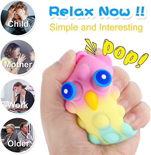 Yeefunjoy Stress Reliever Toy Stress Relief Pop Ball Fidget con Llavero, Portable Push Bubbles Sensory Fidget Toy Ball para niños Adultos