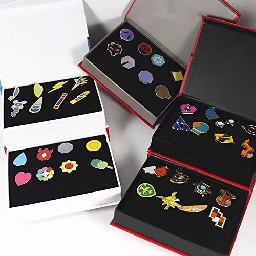 YUANstore Aplicable a la caja de colección de insignias de gimnasio de Pocket Monster Generation 1-6, juego de 8 piezas, regalo para niños y niñas