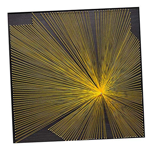 YWAWJ Pintura Hecha a Mano de Cuerda de Alambre Arte Kit Aurora Artes Oficios de Cuerda de Alambre Gradiente Cadena de la Sala Tridimensional (Color : Yellow)