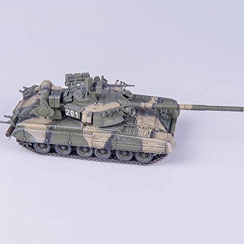 Yxxc Modelo mecánico de Construciton, Modelo de Metal de Tanque Fundido a Escala 1/72, Tanque de Batalla Principal T-80UA Rusia 2000, Juguetes y Regalos Militares, 5.4 Pulgadas x 1.9 Pulgadas
