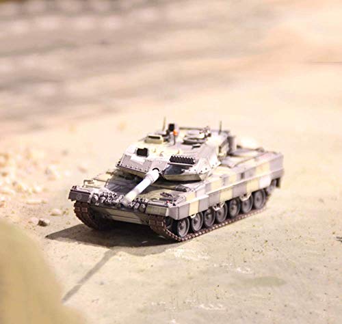 Yxxc Modelo mecánico de Construciton, Modelo de Tanque Fundido a Escala 1/72, Tanque de Batalla Principal Leopard 2A7, Resina del ejército alemán, Juguetes y Regalos Militares, 5.3 Pulgadas x 2 p