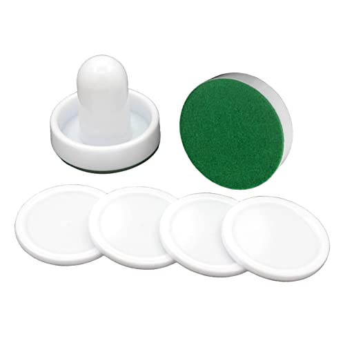 zalati Air Hockey Paddles and Pucks, tamaño pequeño para niños, Great Goal Handles Pushers Accesorios de Repuesto para mesas de Juego - Blanco