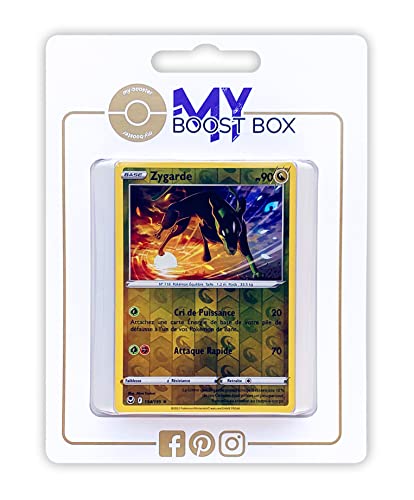 Zygarde 134/195 Holo Reverse - Myboost X Epée et Bouclier 12 Tempête Argentée - Box de 10 Cartas Pokémon Francés