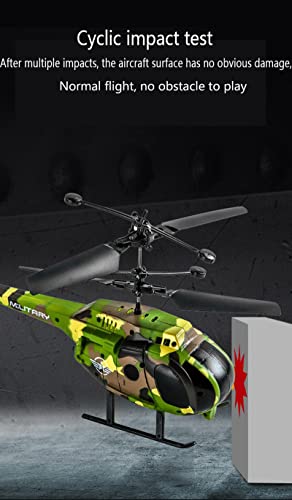 ZZPXMY Helicóptero RC Juguetes para Niños y Adultos RC Helicóptero, Flying Radio Control Combat Helicopter Models(Azul, Verde Militar, Rojo, Blanco) (Azul)