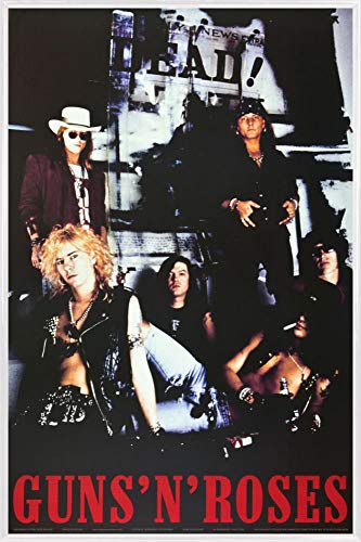 1art1 Guns N' Roses Cartel con Marco (Plástico) - Dead! (91 x 61cm)